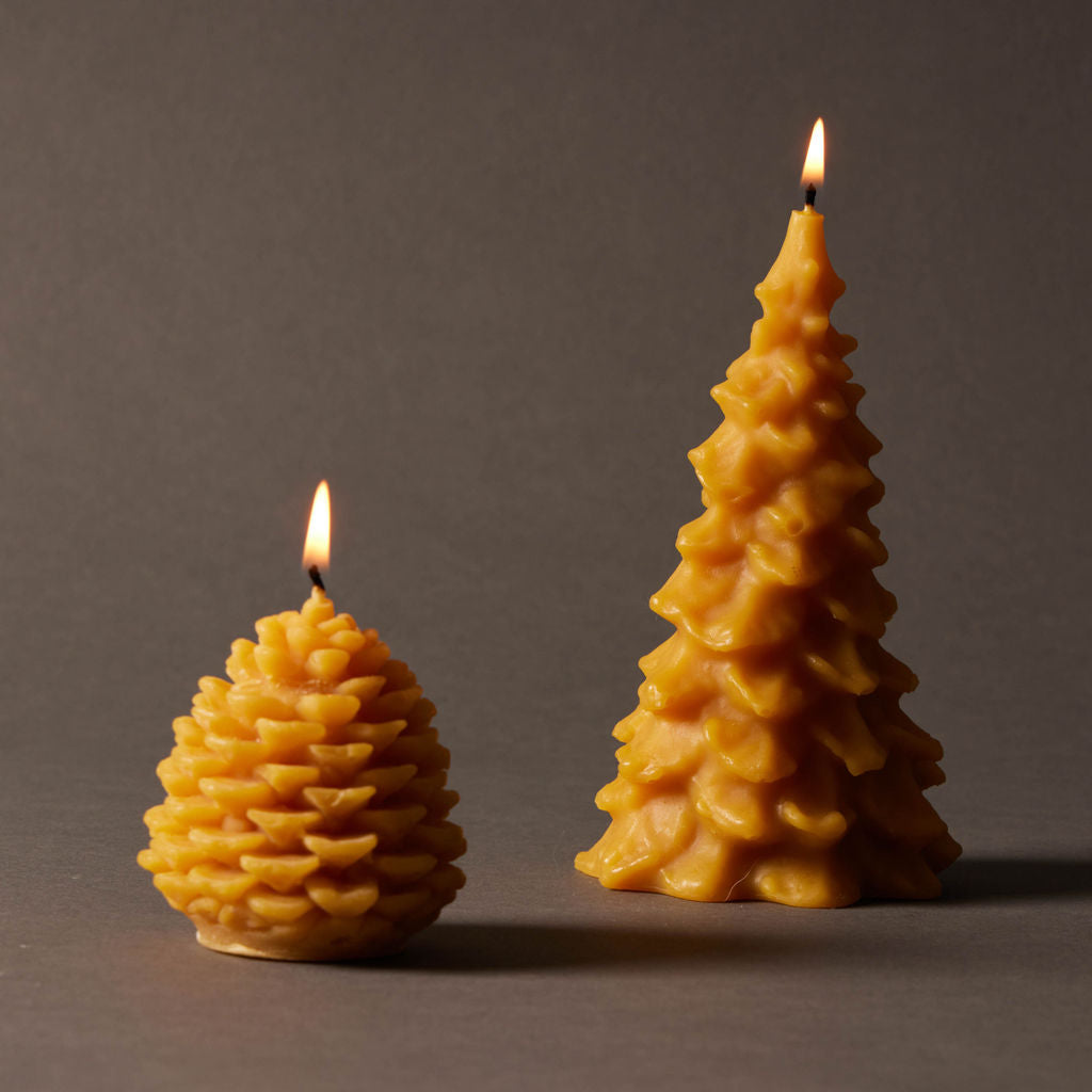 Small Natural Evergreen Tree Candle