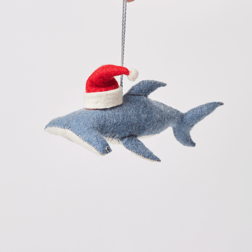 Santa Chief Hammerhead Shark Ornament