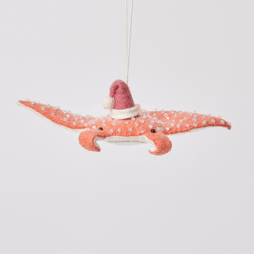 Santa Coral Manta Ornament