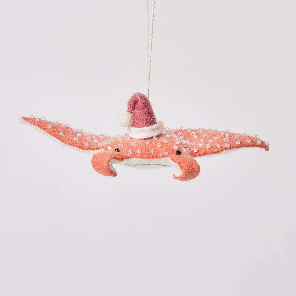 Santa Coral Manta Ornament