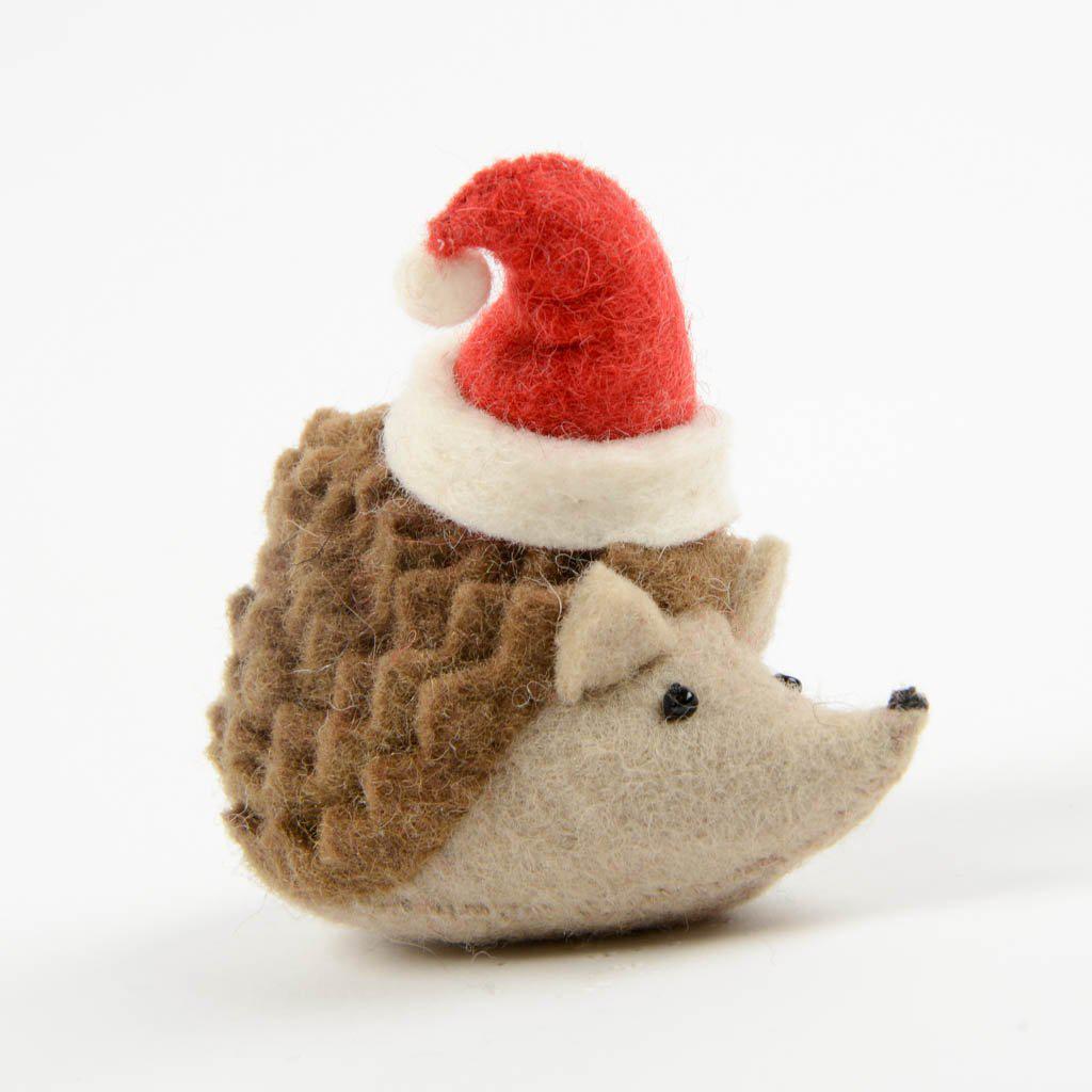 Santa Hedgehog Ornament
