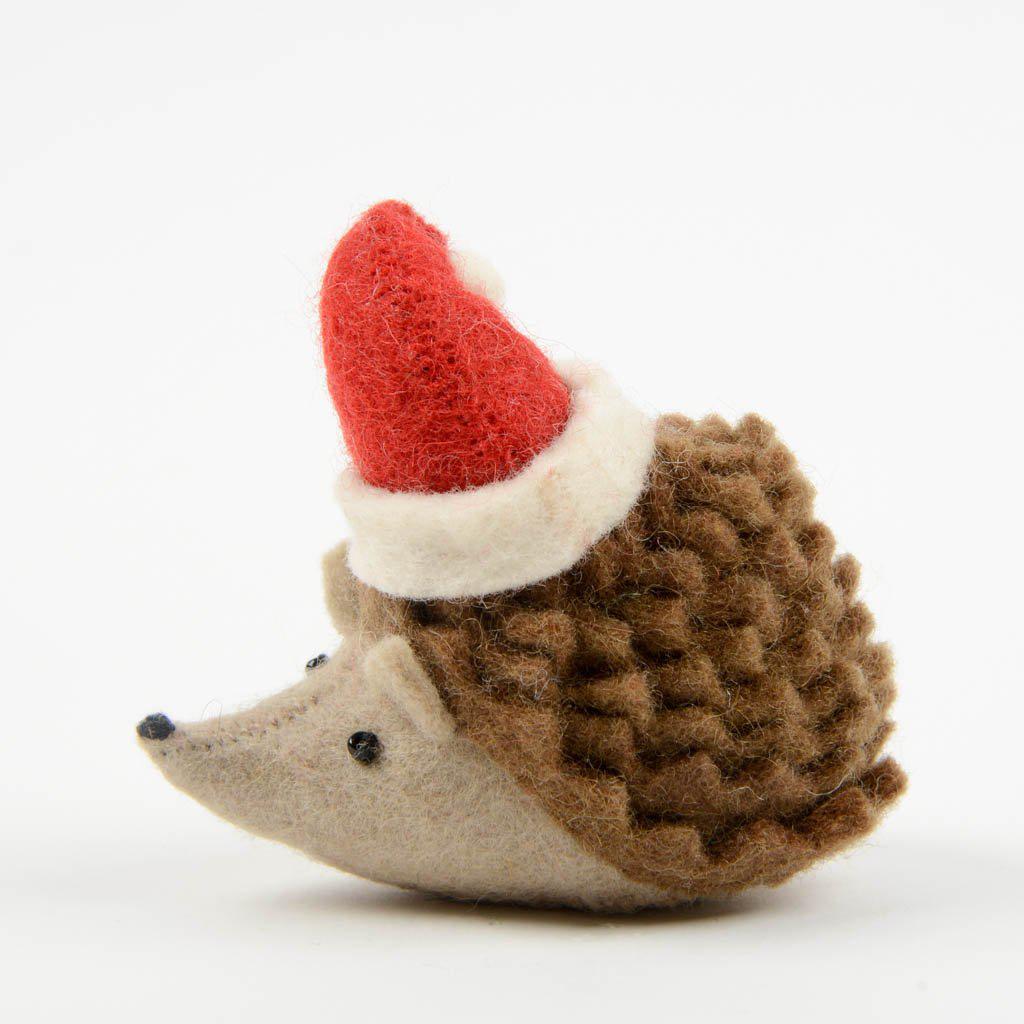 Santa Hedgehog Ornament