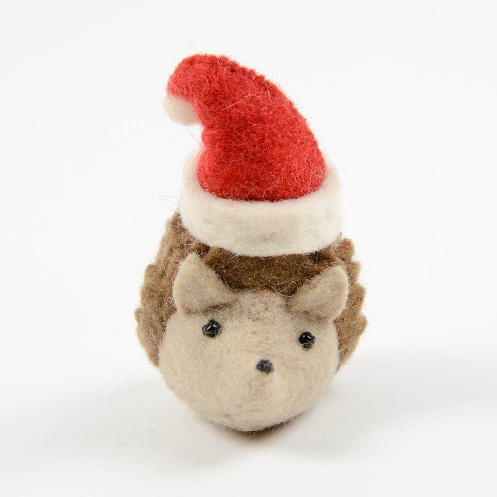 Santa Hedgehog Ornament