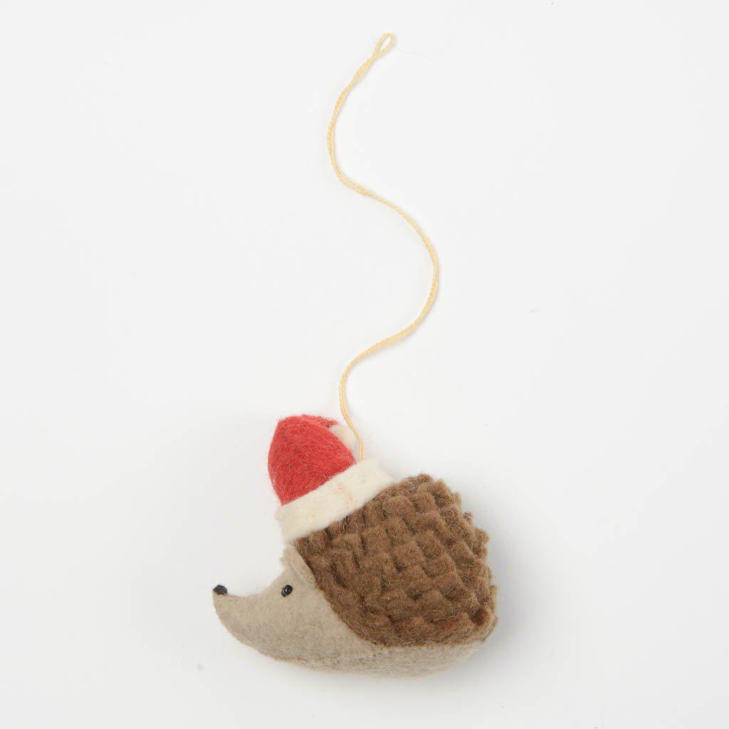 Santa Hedgehog Ornament