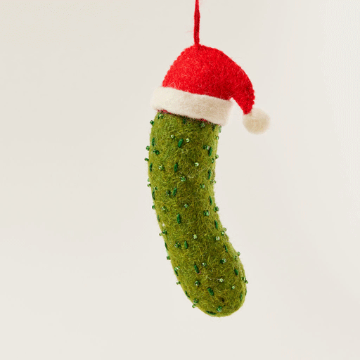 Santa Pickle Ornament