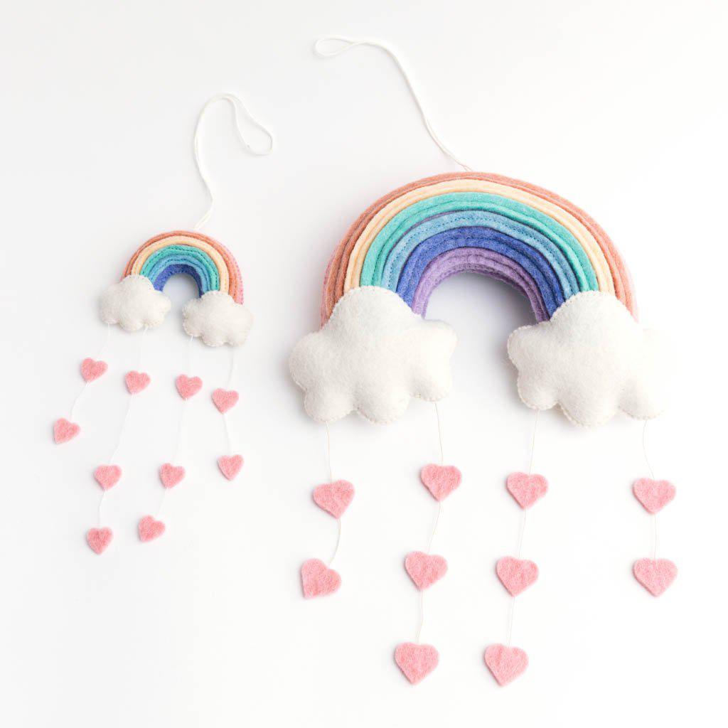 Pastel Rainbow Heart Ornament