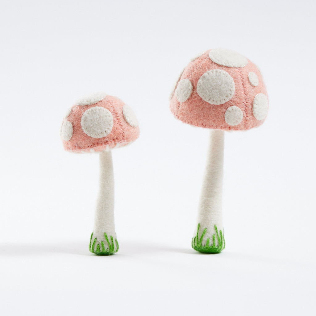 Small Pink Lady Mushroom Ornament