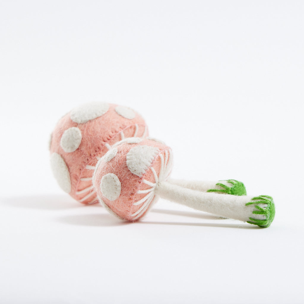 Small Pink Lady Mushroom Ornament