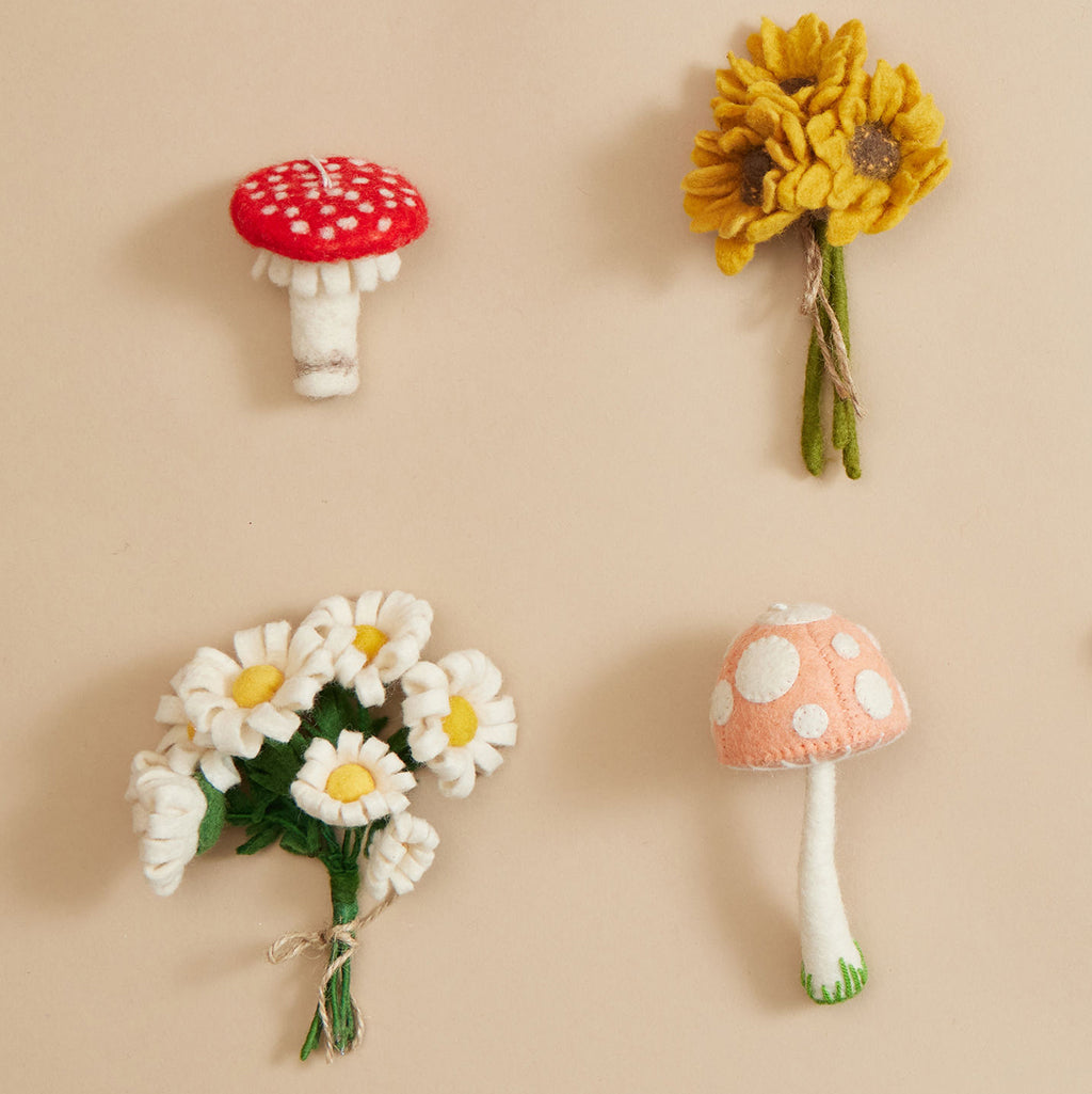 Large Pink Lady Mushroom Ornament