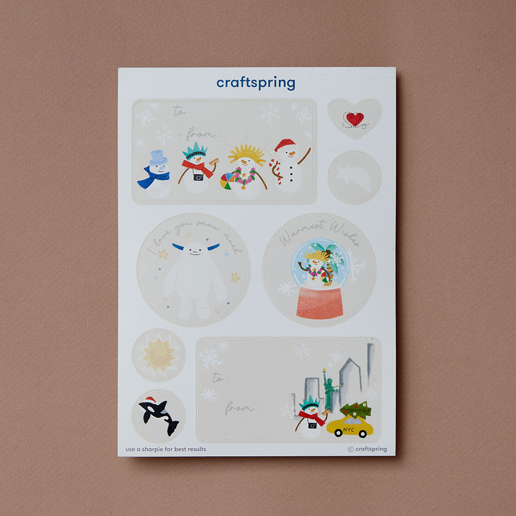 Snow Day Fun Sticker Sheet