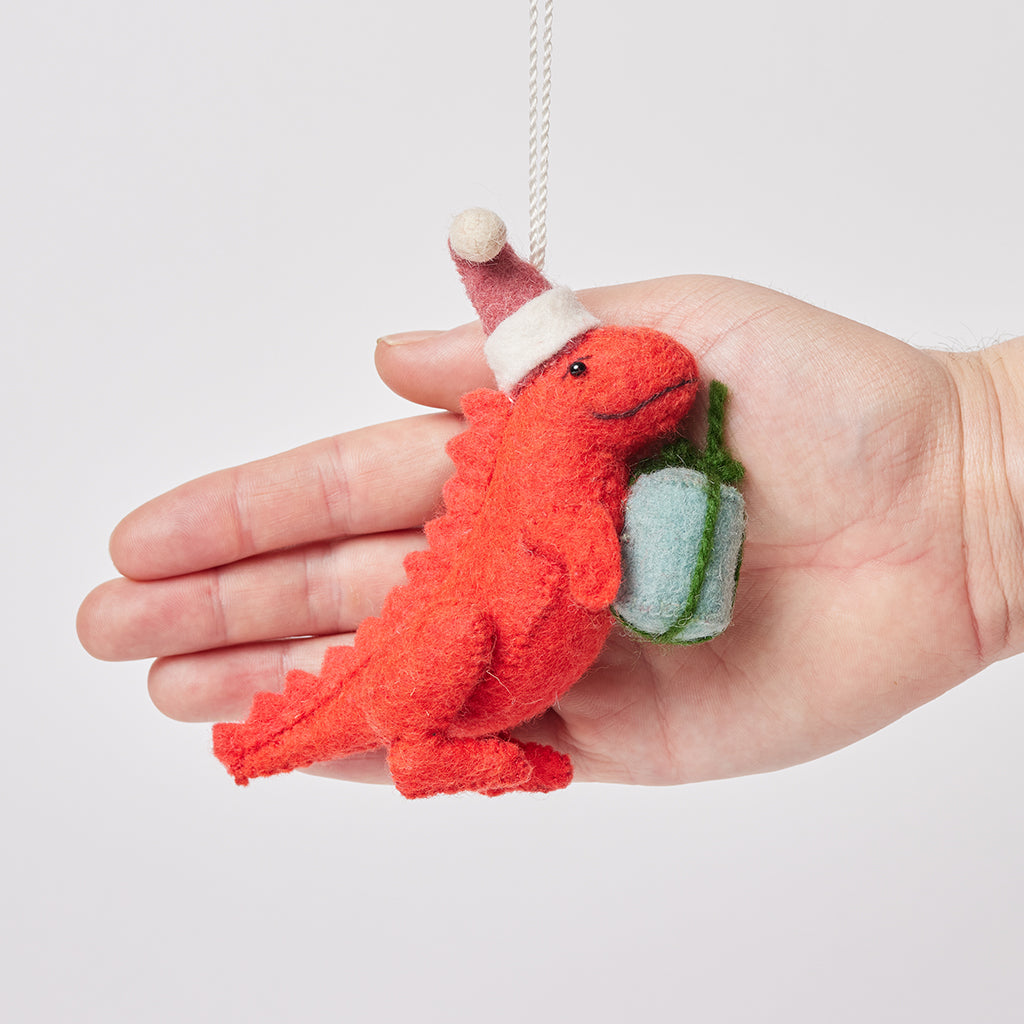 T-Rex Dinoclaus Ornament