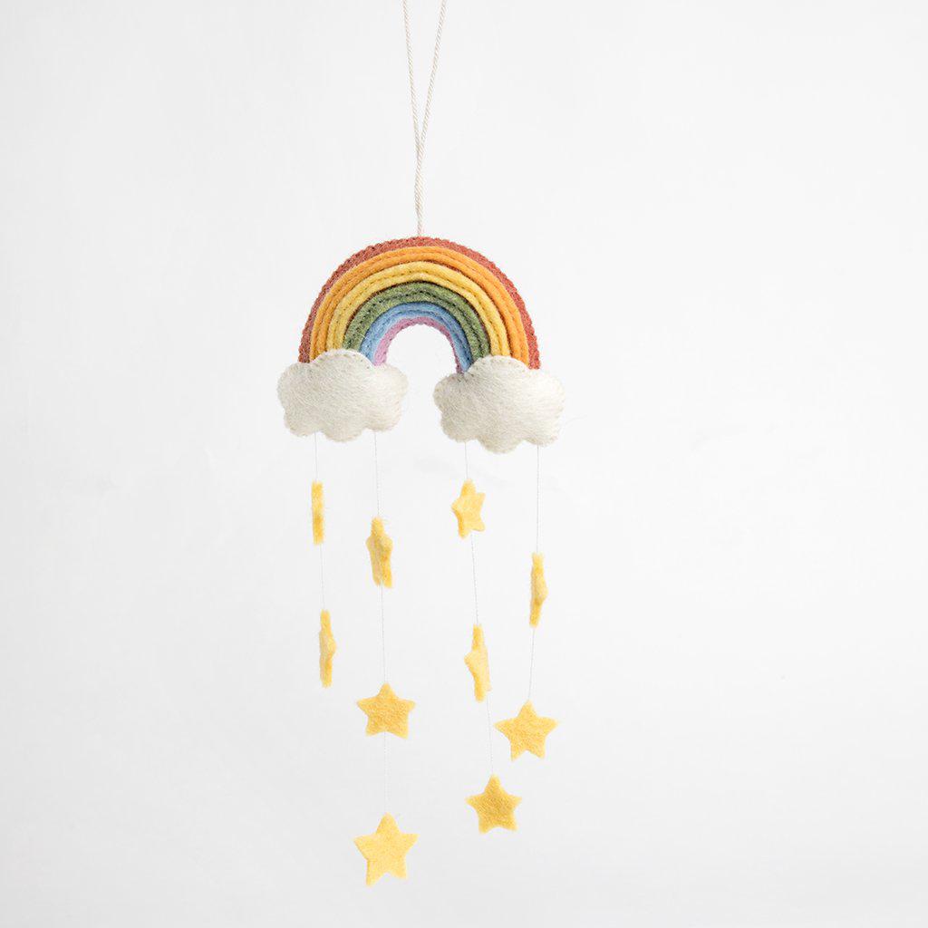 Yellow Twinkle Star Rainbow Ornament