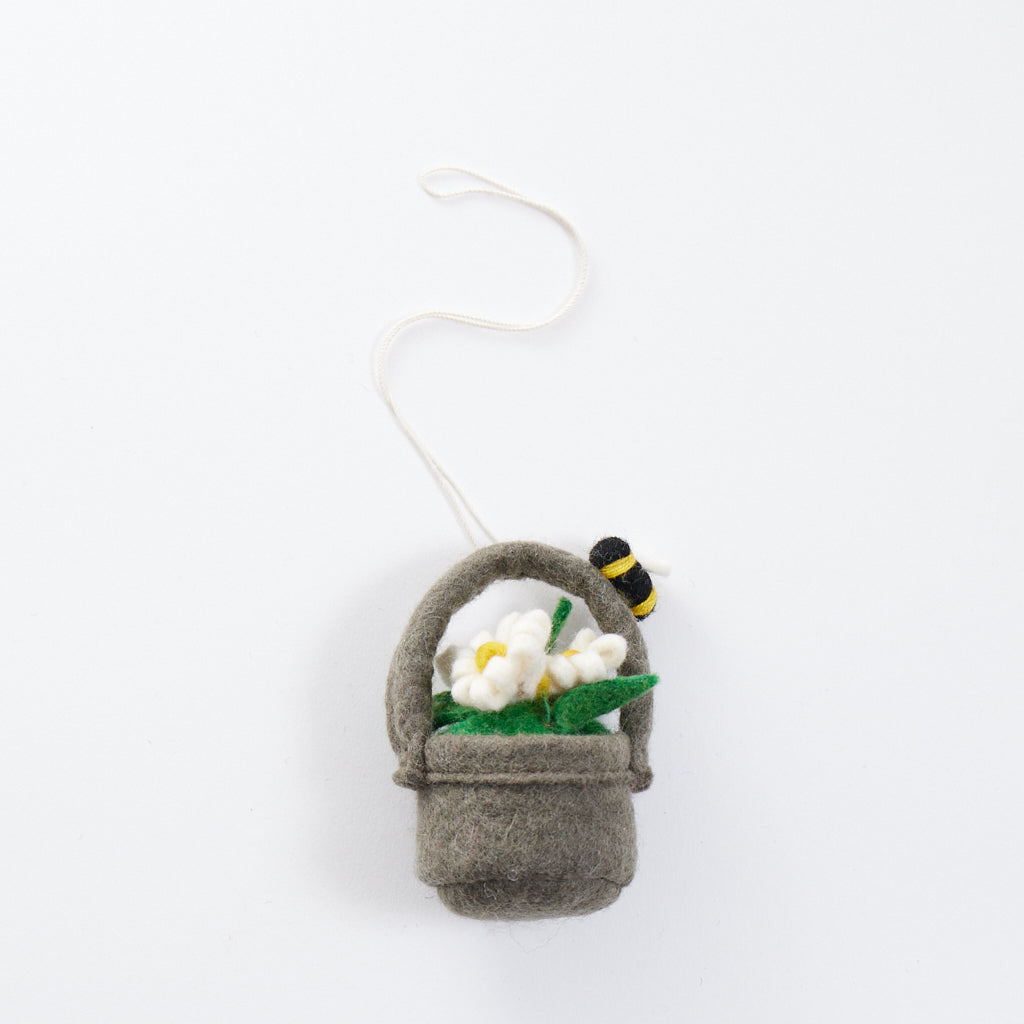 Darling Chamomile Basket Ornament