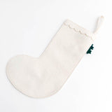 White Festive Holly Stocking