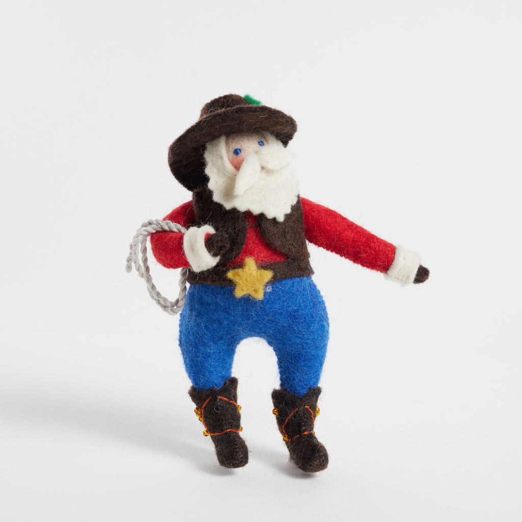 Rodeo Santa Ornament