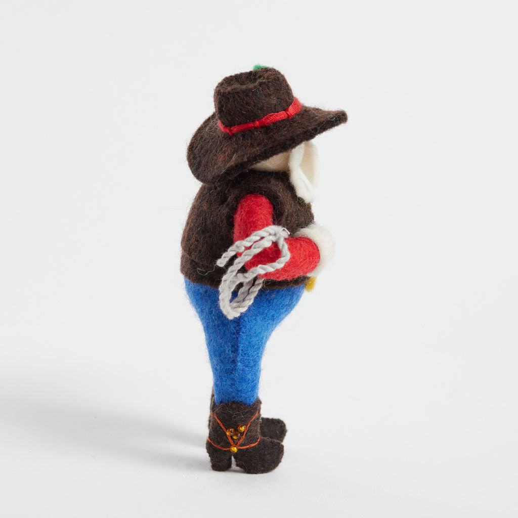 Rodeo Santa Ornament