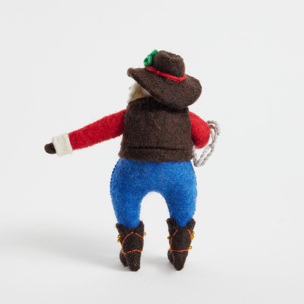 Rodeo Santa Ornament