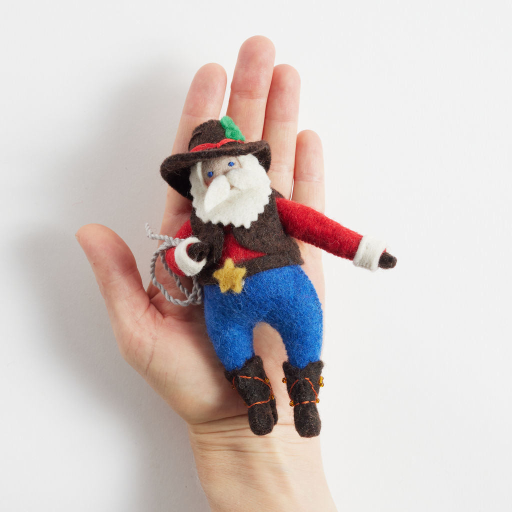 Rodeo Santa Ornament