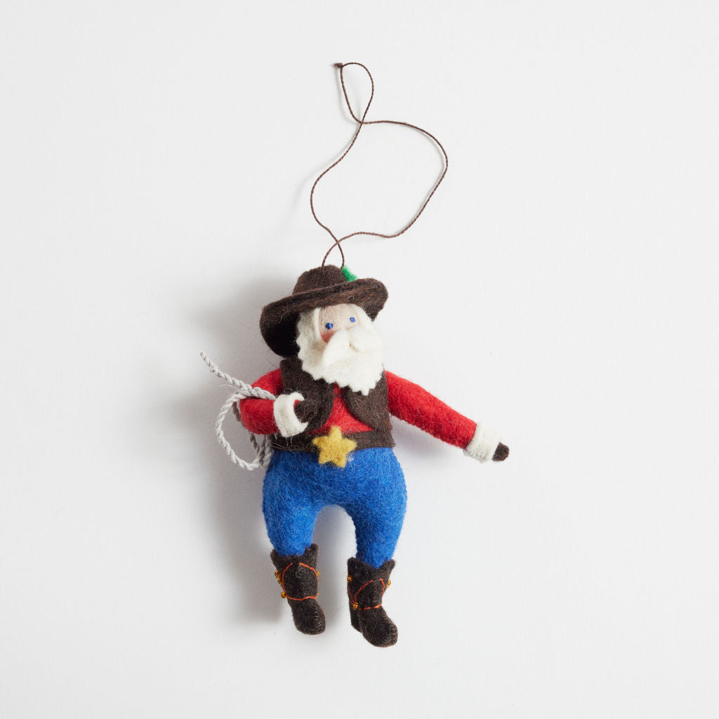 Rodeo Santa Ornament