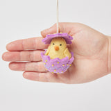Yellow Hatchling in Purple Shell Ornament