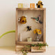 Nature-inspired felt ornament set with bees, bird, and flowers – handcrafted and gift-ready