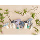 Gray-Blue Twin Ruffle Mushroom Ornament