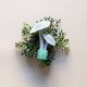 Gray-Blue Twin Ruffle Mushroom Ornament